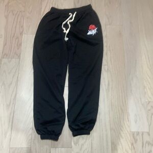 Black Graphic Rose Sweatpants Size Medium